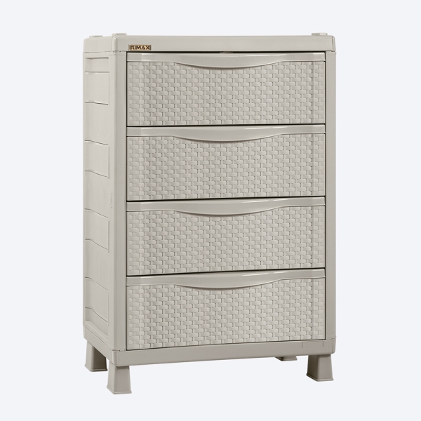 ARMARIO CAJONERO RATTAN TAUPE 10371 RIMAX