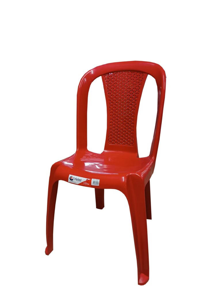 SILLA CRYSTAL SIN BRAZOS ROJO COLPLAST